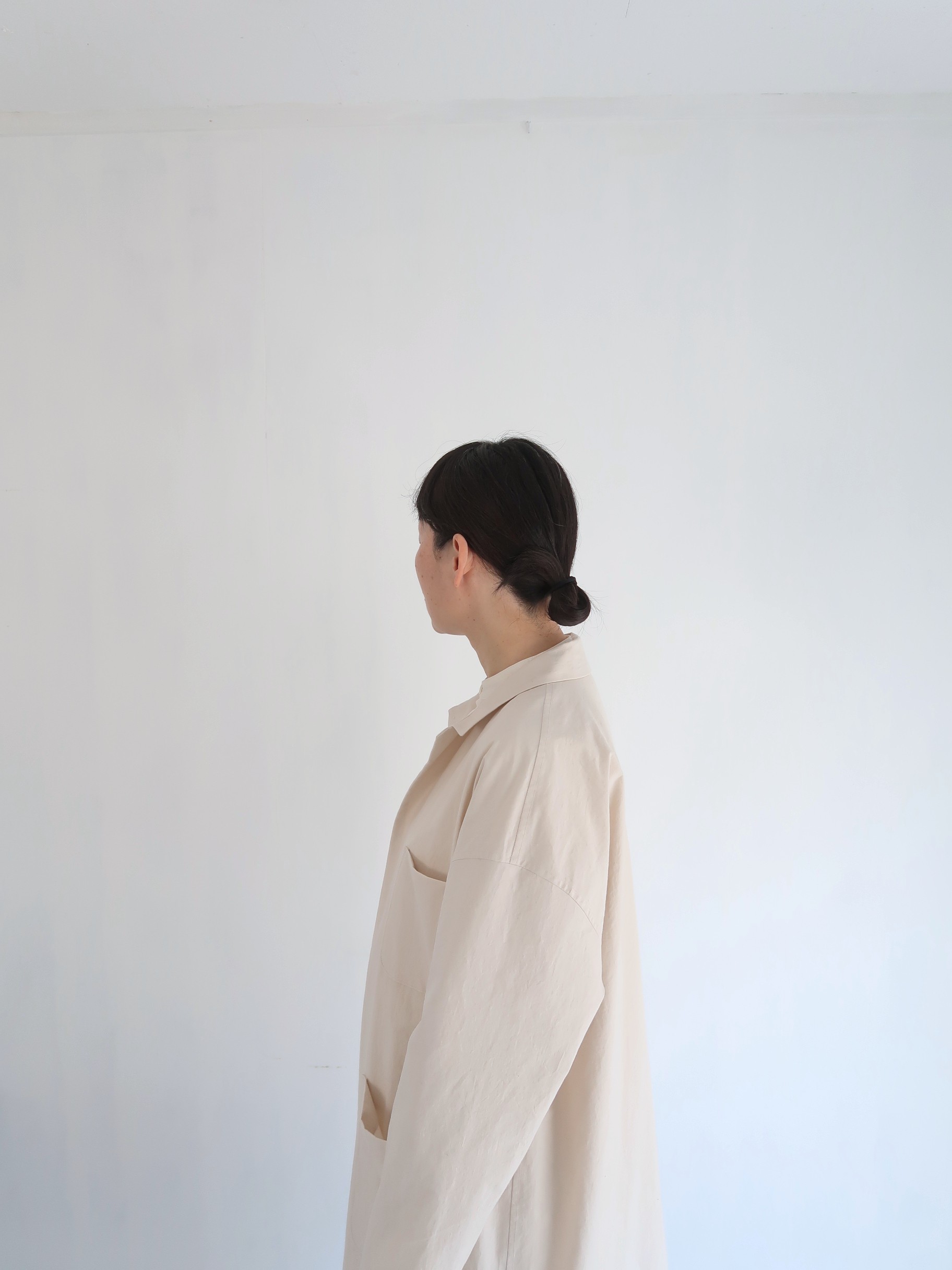 胸ポケットの付いたワークコート（ ショップコート ）